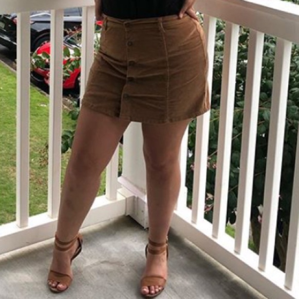 Brown Button Up Skirt